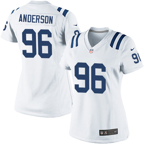 Women's Elite Henry Anderson Nike Jersey White Road - #96 NFL Indianapolis Colts